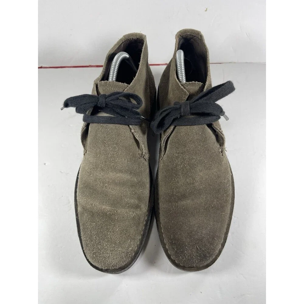John Varvatos USA Men's Suede Chukka Boots Size 9M Gray Brown Desert Boot Hand